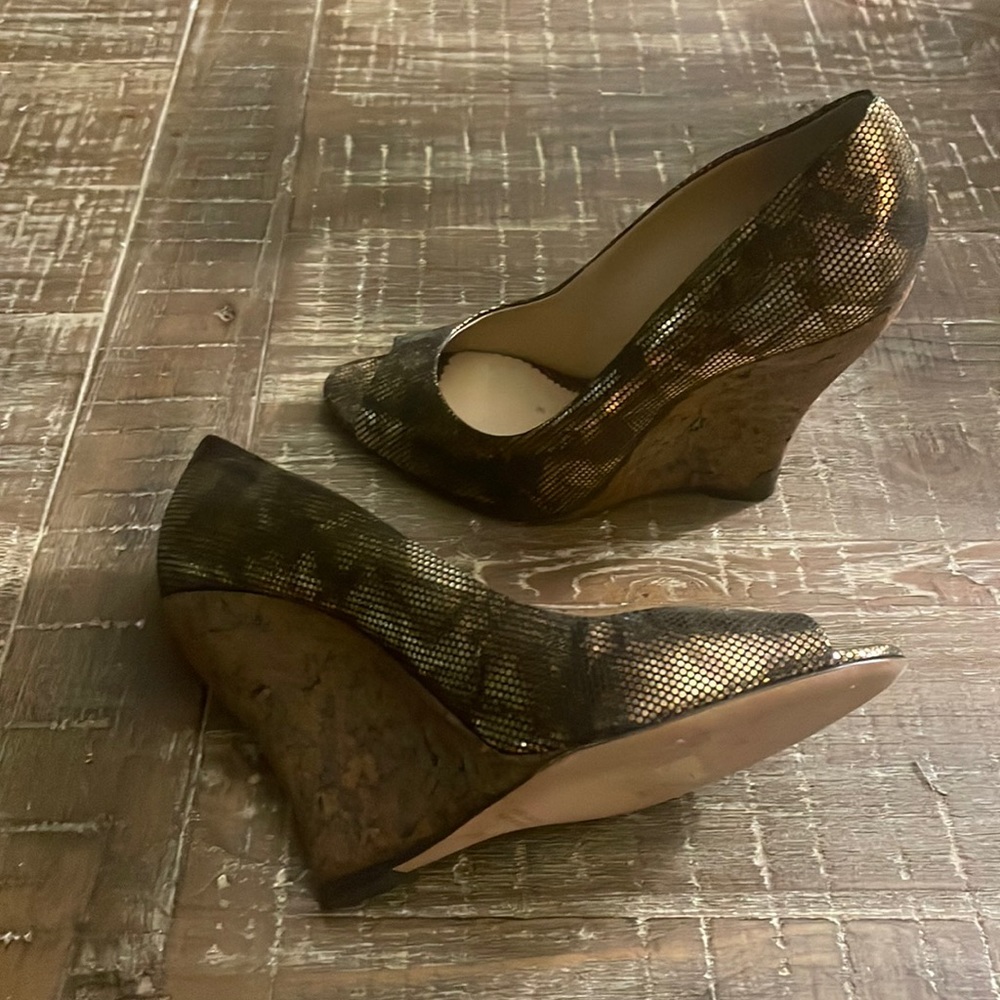 Oscar dela Renta cork wedges sz 39.5
